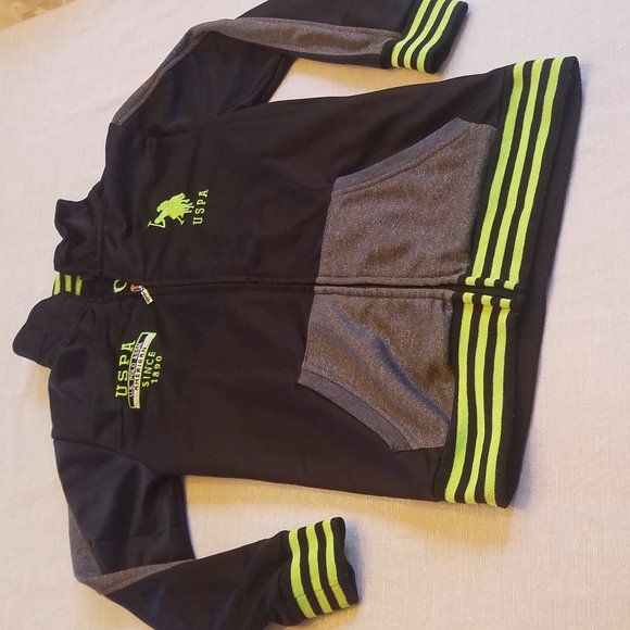 Us Polo Association green varsity jacket  Sz 12 - Picture 1 of 7